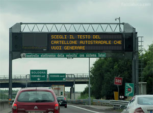 generatore insegna autostrada